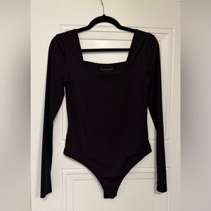 House of Harlow 1960 Black Ribbed Body Suit - Size Medium
